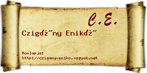 Czigány Enikő névjegykártya
